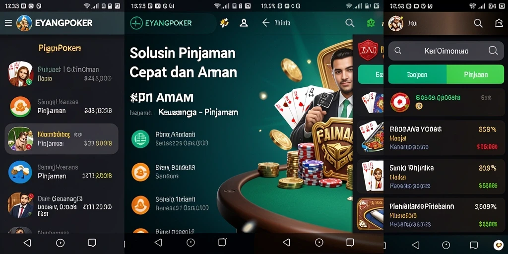 Tampilan antarmuka EYANGPOKER yang sederhana dan efisien.