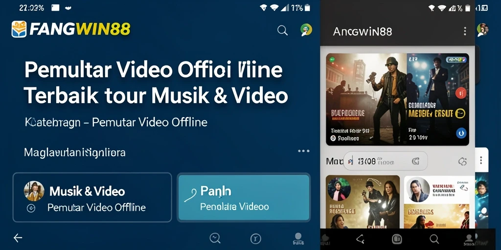 Antarmuka modern FANGWIN88 untuk pemutaran video offline.