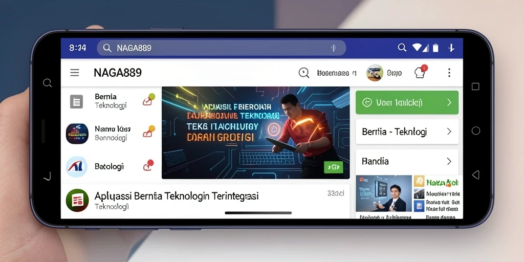 Antarmuka aplikasi NAGA889 yang modern dan informatif.