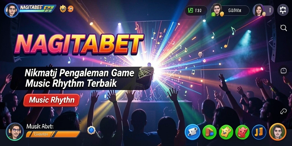 Screenshot utama NAGITABET menampilkan gameplay Musik Rhythm yang seru.