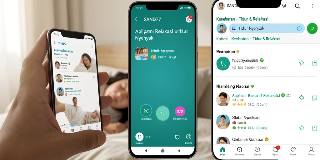 Antarmuka SAND77 yang nyaman untuk relaksasi dan tidur.