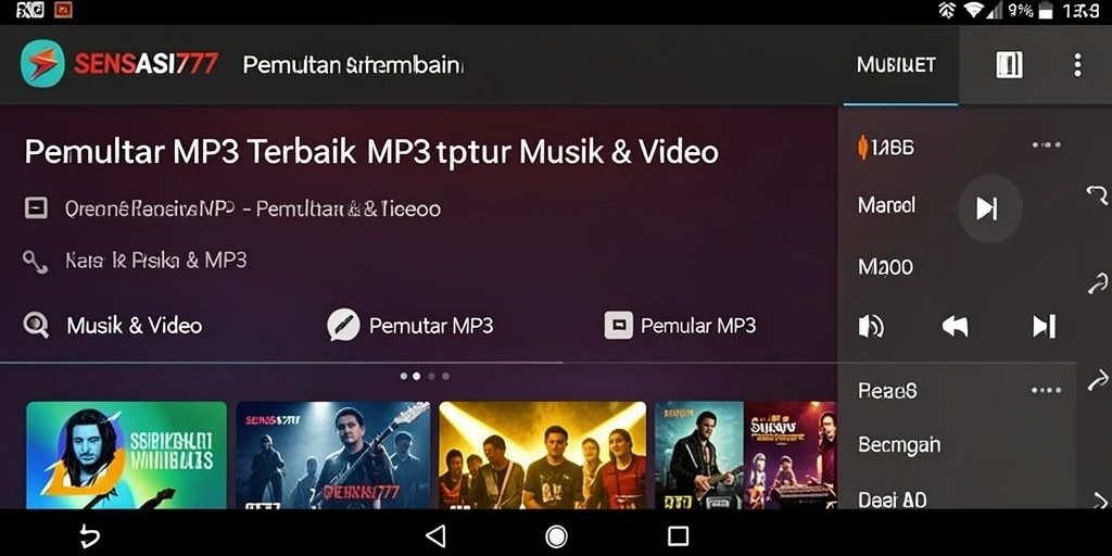 Antarmuka SENSASI777 yang menarik dan mudah digunakan untuk Pemutar MP3.